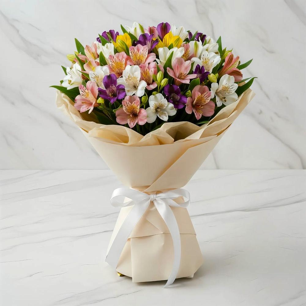 Букет цветов из: Альстромерии в Етеревской