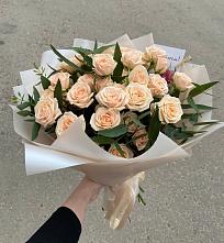 Букет Кремовые розы Латте в Етеревской