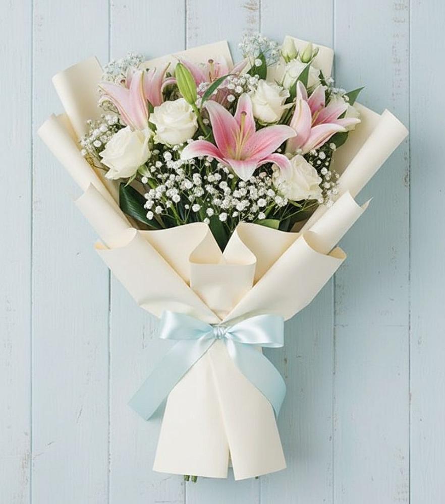 Букет цветов из: Лилии в Етеревской