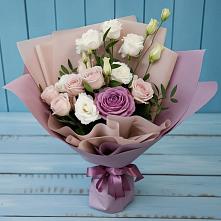 Букет цветов из:  Розы и Лизиантусы #REPLACE_PRED# Етеревской