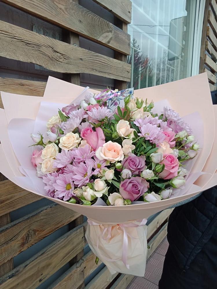 Букет цветов из: Розы и Хризантемы в Етеревской