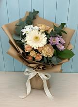 Букет цветов из:  Герберы и Хризантемы в Етеревской