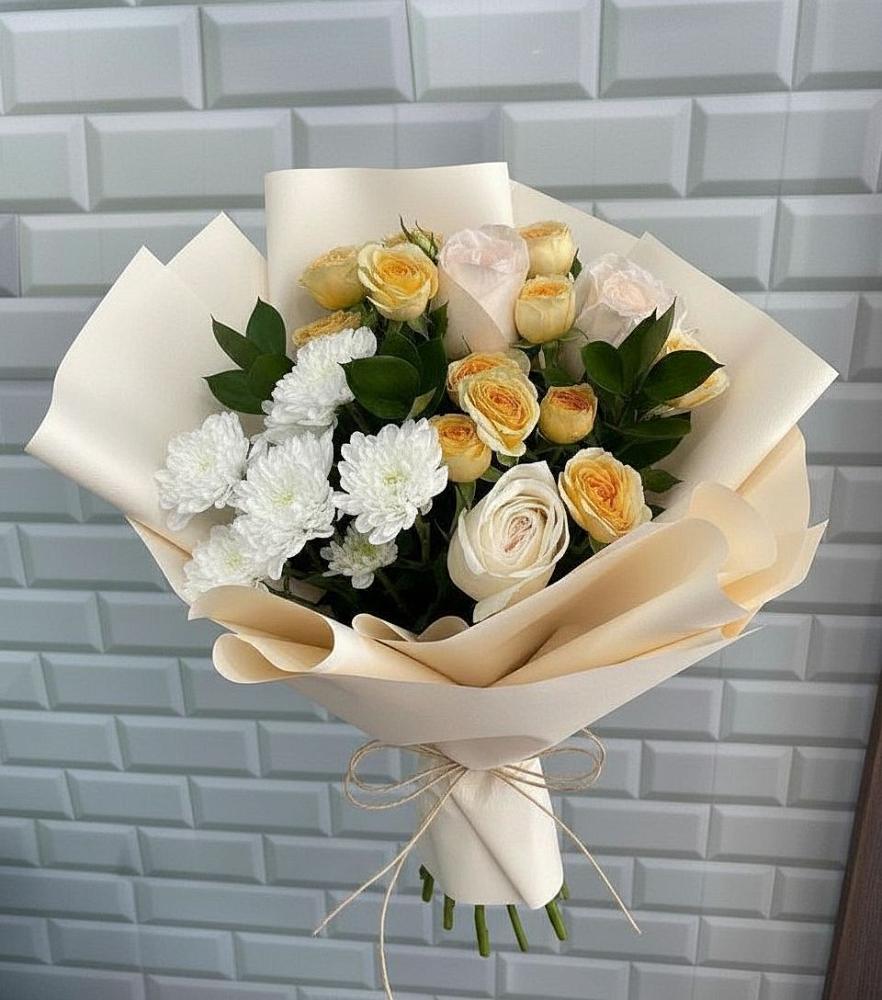 Букет цветов из: Розы и Хризантемы в Етеревской