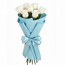 Букет 7 белых роз Проуд в Етеревской