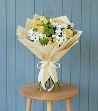 Букет цветов из:  Хризантемы и Розы #REPLACE_PRED# Етеревской