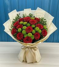 Букет цветов из:  Розы и Хризантемы в Етеревской