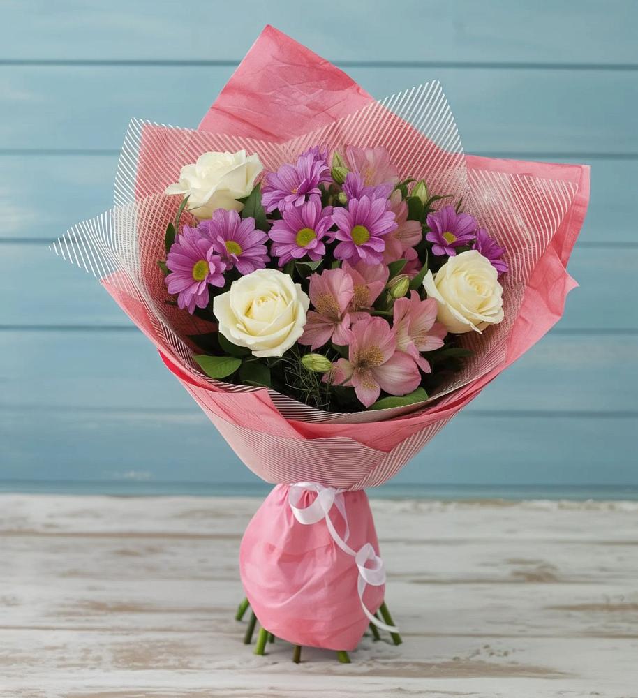 Букет цветов из: Герберы в Етеревской