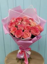 Букет 15 Розовых роз Равель #REPLACE_PRED# Етеревской
